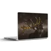 MuchoWow® Laptop Aufkleber Sticker Cover Rotwild - Schwarz Produktbild-Vorschau 1