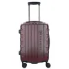 A burgundy suitcase with a retractable handle and wheels, shown against a white background. Produktbild-Vorschau