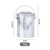 Ashtray Garbage With cap Galvanized metal 14.5cm Produktbild-Vorschau 2