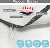 Diagram showing the layers of a fabric and icons representing product features. Produktbild-Vorschau