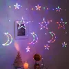 LED Lichtervorhang Innen 3x1M, Stern Mond Produktbild-Vorschau 5