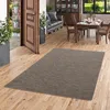 Sisal-Optik Designer Flachgewebe Teppich Pure Braun Produktbild-Vorschau 1