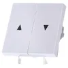 A white double switch with black triangle symbols indicating up and down. Náhled obrázku produktu
