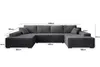Ecksofa Couch U-Form mit Schlaffunktion, POSO-Stoff Produktbild-Vorschau 6