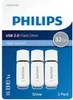 Packaging for a 3-pack of Philips Snow USB 2.0 flash drives. Anteprima dell’immagine prodotto