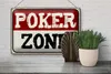 Blechschild Spruch 30x20cm Poker Zone Produktbild-Vorschau 4