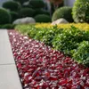 Roter Glas-Splitt 3–5 cm als Beetumrandung im Garten Produktbild-Vorschau