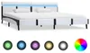 vidaXL Bettgestell mit LED Weiß Kunstleder 180×200 cm Produktbild-Vorschau 8