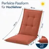 BURI 2x Auflagen Set Hochlehner für Gartenstühle 120x48x7cm Produktbild-Vorschau 2