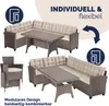 CASARIA® Polyrattan Ecklounge Set WPC Esstisch Ecksofa 2 Produktbild-Vorschau 3