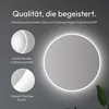 LED Badspiegel 60 cm, rund, Aluminiumrahmen, Lichtfarbe Produktbild-Vorschau 4
