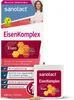 A product box for dietary supplements with a small container of the product placed in front of it. Produktbild-Vorschau