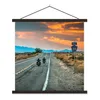 MuchoWow® Textilposter Zwei Motorräder auf der Route 66 Produktbild-Vorschau 1