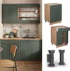 Küchenunterschrank Vicco Fame-Line Grün-Gold Landhaus 60 cm Produktbild-Vorschau 4