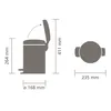 Poubelle à Pédale 3 L Matt Black - New Icon - Brabantia Voir les images du produit 24