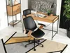 A modern office setup with a desk, chair, and shelving. Voir les images du produit