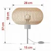 Luxolar Tischlampe mit Schalter Boho Nachttischlampe E27 Produktbild-Vorschau 6