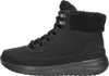 A side view of a black winter boot. Voir les images du produit