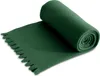 A rolled-up green fleece blanket with fringed edges. Produktbild-Vorschau
