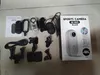 A collection of sports camera accessories and its packaging are laid out on a light gray surface. Podgląd zdjęcia produktu