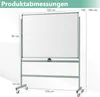 COSTWAY Doppelseitiges mobiles Whiteboard 120x90cm, Produktbild-Vorschau 3