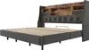 Flieks Lit rembourré 140x200cm avec USb & Type-c, Lit Voir les images du produit 10