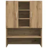 A wooden cabinet with doors and shelves, presented against a white background. Náhled obrázku produktu