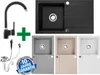 [Granitspüle 76x44 Grau+ Armatur Grau] Hochwertig Produktbild-Vorschau 1
