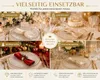 Platzteller Glas 32 cm 12er Set mit Goldperlenrand - Produktbild-Vorschau 4