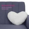 Coussin en forme de cœur, en peluche, couleur argentée (R) Voir les images du produit 6