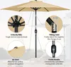 A diagram of a patio umbrella with callouts highlighting its features. Náhled obrázku produktu