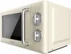 A studio shot of a retro-style beige microwave oven. Produktbild-Vorschau