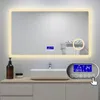 AICA LED Badspiegel mit Bluetooth 120x70cm Uhr Beschlagfrei Produktbild-Vorschau 2