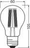 A line drawing of an LED light bulb with dimensions indicated. Produktbild-Vorschau