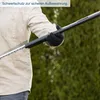 A person wearing gloves is holding a hedge trimmer with a protective cover on the blade. Anteprima dell’immagine prodotto