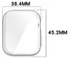 A diagram showing the dimensions of a clear watch case. Produktbild-Vorschau