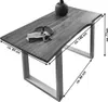Esszimmertisch 140x80 cm Esra, echte Baumkante, massiver & Produktbild-Vorschau 7