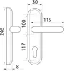 Klamka drzwiowa Hoppe London 92 WB, biała F9016 (113P/2246) Podgląd zdjęcia produktu 5