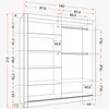 Schwebetürenschrank Kleiderschrank Schrank 180cm Weiß/Weiß Produktbild-Vorschau 7