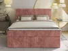 MKS MEBLE Boxspringbett 200x200 Rosa Cord, Boxspringbett Produktbild-Vorschau 4