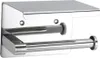 Intirilife Toilettenpapierhalter mit Ablage in SILBER – Produktbild-Vorschau 1