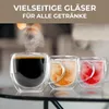 EXITOSO Verres - Lot de 6 - verre borosilicaté à double Voir les images du produit 6