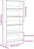 vidaXL Bücherregal Grau Sonoma 80x24x176 cm Holzwerkstoff Produktbild-Vorschau 7