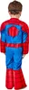 A child wearing a Spiderman costume, viewed from the back. Produktbild-Vorschau