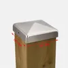 10x Pfostenkappe Edelstahl 101 mm Pyramide Abdeckkappe für Produktbild-Vorschau 3