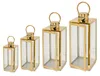 Laternen Set Gold Edelstahl 4er 38–77 cm Windlicht Garten Produktbild-Vorschau 5