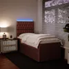 vidaXL Boxspringbett mit Matratze Rosa 90x200 cm Samt Produktbild-Vorschau 4