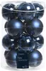 Set aus 16 blauen Christbaumkugeln aus Glas 8cm glänzend Produktbild-Vorschau 1