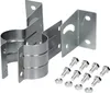 A set of metal mounting brackets and hardware for a traffic mirror. Podgląd zdjęcia produktu