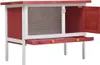 vidaXL Conigliera 1 livello in legno rosso Anteprima dell’immagine prodotto 2